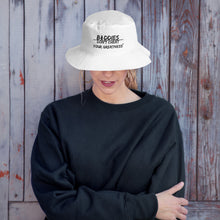 Load image into Gallery viewer, DCYG FX Baddies Black Logo &amp; White  Bucket Hat
