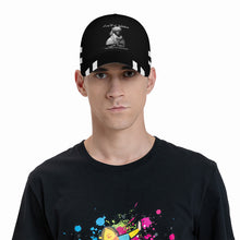 Load image into Gallery viewer, Ancestors Muslim, Male, White Logo, Stripes &amp; Black Curved Brim Baseball Cap (AOP)
