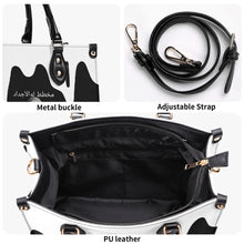 Load image into Gallery viewer, Ancestors Muslim, White Logo &amp; Black Multiple Sizes Upgraded Luxury Women PU Leather Handbag
