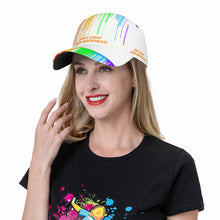 Load image into Gallery viewer, DCYG Drip Orange,Yellow,Green ,Purple &amp; White Curved Brim Baseball Cap (AOP)
