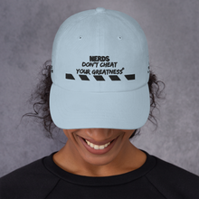 Load image into Gallery viewer, DCYG NERDS Black Logo  Dad hat
