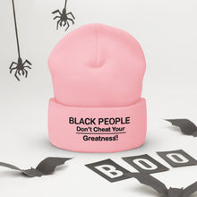 Load image into Gallery viewer, DCYG Black People Cuffed Beanie

