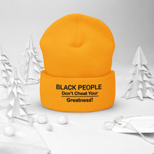 Load image into Gallery viewer, DCYG  Black People Cuffed Beanie
