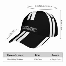 Load image into Gallery viewer, Ancestors Filipino White Logo &amp; Black and White Stripes Curved Brim Baseball Cap (AOP)
