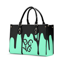 Load image into Gallery viewer, DRIP Black &amp; Mint Green Multiple Sizes Upgraded Luxury Women PU Leather Handbag
