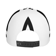 Load image into Gallery viewer, NERDS DRONE WEAR Black Logo , Stripes &amp;  Curved Brim Baseball Cap (AOP)

