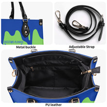 Load image into Gallery viewer, Native , Blue Logo, Blue Drip &amp; Green Multiple Sizes Upgraded Luxury Women PU Leather Handbag
