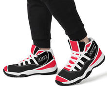 Load image into Gallery viewer, DONT D4X White Logo ,Red ,White Stripes No Net  &amp; Black  High Top Air Retro Sneakers - White
