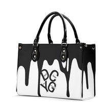 Load image into Gallery viewer, DRIP LO Black Logo &amp; White Multiple Sizes Upgraded Luxury Women PU Leather Handbag
