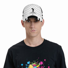 Load image into Gallery viewer, DCYG Black Netting &amp; White S24 Golfers Curved Brim Baseball Cap (AOP)
