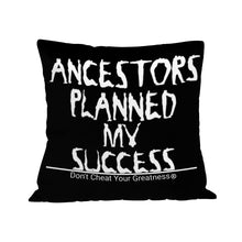 Load image into Gallery viewer, Ancestors Black,White Logo, Black Pillow Covers
