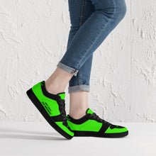 Load image into Gallery viewer, DCYG G4's Green &amp; Black  Black Sole Low-Top Leather Sneakers
