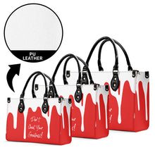 Load image into Gallery viewer, DRIP White CR Logo &amp; Red Multiple Sizes Upgraded Luxury Women PU Leather Handbag
