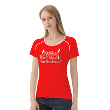 Load image into Gallery viewer, DCYG 24SX Baddies White Logo &amp; Red Women's All-Over Print T shirt
