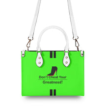 Load image into Gallery viewer, DCYG  Black Red Bottoms &amp; Neon Green Multiple Sizes Upgraded Luxury Women PU Leather Handbag

