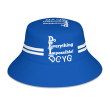 Load image into Gallery viewer, DCYG DEI 24  White &amp; Blue Bucket Hat
