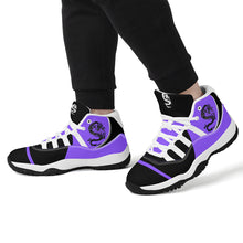 Load image into Gallery viewer, SWAN Black, White Logo, Purple ,Black  High Top Air Retro Sneakers - White
