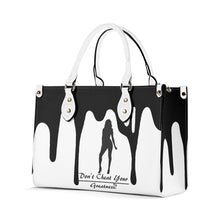 Load image into Gallery viewer, DRIP SF Black Logo &amp; White Multiple Sizes Upgraded Luxury Women PU Leather Handbag
