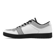 Load image into Gallery viewer, DCYG G4's Grey &amp; White, Black Sole Low-Top Leather Sneakers
