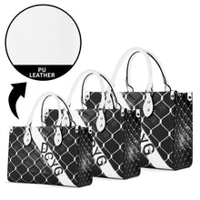 Load image into Gallery viewer, 45 Dgr Black Logo &amp; Black Screen Multiple Sizes Upgraded Luxury Women PU Leather Handbag
