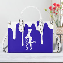 Load image into Gallery viewer, DRIP SF White Logo &amp; Purple Multiple Sizes Upgraded Luxury Women PU Leather Handbag
