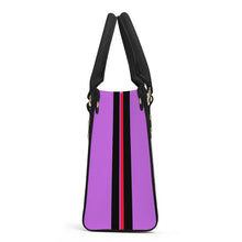 Load image into Gallery viewer, DCYG Black Red Bottoms &amp; Mauve Luxury Women PU Tote Bag - Black
