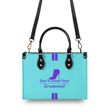 Load image into Gallery viewer, DCYG Purple Red Bottoms &amp; Light Blue Multiple Sizes Upgraded Luxury Women PU Leather Handbag
