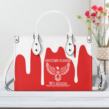 Load image into Gallery viewer, Ancestors Native,White Logo, Drip &amp; Red Multiple Sizes Upgraded Luxury Women PU Leather Handbag
