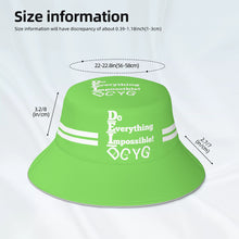 Load image into Gallery viewer, DCYG 24 DEI White &amp; Light Green Bucket Hat

