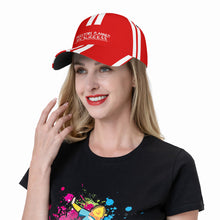 Load image into Gallery viewer, Ancestors Black, White Logo, Stripes, Curved Brim Baseball Cap (AOP)

