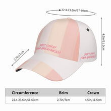 Load image into Gallery viewer, DCYG Peach Orange &amp; Light Pink S24 Curved Brim Baseball Cap (AOP)
