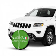 Load image into Gallery viewer, Ancestors  Italian ,White Logo , Stripes Tire cover
