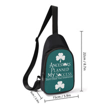 Load image into Gallery viewer, Ancestors Irish White Logo , Cloves &amp; Green Chest Bag
