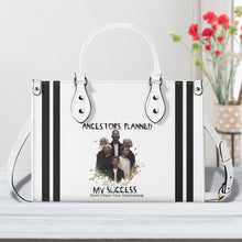 Load image into Gallery viewer, Ancestors+ Black Family, Black Logo &amp; Black Stripes, Pink Multiple Sizes Upgraded Luxury Women PU Leather Handbag
