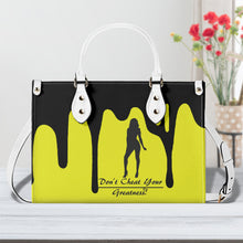 Load image into Gallery viewer, DRIP SF Black Logo &amp; Yellow Multiple Sizes Upgraded Luxury Women PU Leather Handbag
