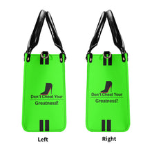 Load image into Gallery viewer, DCYG  Black Red Bottoms &amp; Neon Green Multiple Sizes Upgraded Luxury Women PU Leather Handbag
