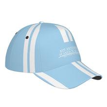 Load image into Gallery viewer, Ancestors Latino, White Logo, Stripes Curved Brim Baseball Cap (AOP)
