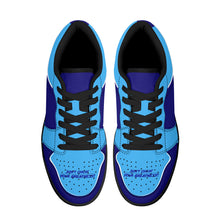 Load image into Gallery viewer, DCYG G4's  Dark  &amp; Light Blue ,Black Sole Low-Top Leather Sneakers

