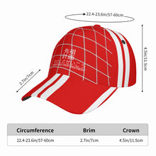 Load image into Gallery viewer, Ancestors Japanese  White Logo, Netting &amp; Red Curved Brim Baseball Cap (AOP)
