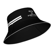Load image into Gallery viewer, Cure 4 Doge White Logo &amp; Stripes Reflective Bucket Hat
