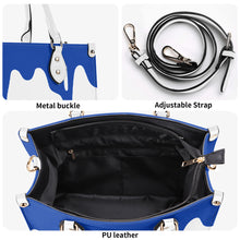 Load image into Gallery viewer, Ancestors  Korean,Blue Logo &amp;;Multiple Sizes Upgraded Luxury Women PU Leather Handbag
