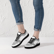 Load image into Gallery viewer, DCYG G4's Grey &amp; White, Black Sole Low-Top Leather Sneakers
