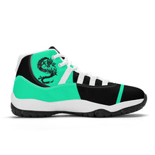 Load image into Gallery viewer, SWAN Mint Green Dragon Logo, Mint Green, Black  High Top Air Retro Sneakers - White

