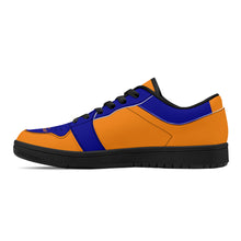 Load image into Gallery viewer, DCYG G4's Orange &amp; Blue, Black Sole Low-Top Leather Sneakers
