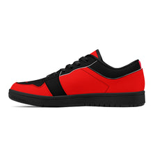 Load image into Gallery viewer, DCYG G4's Red &amp; Black, Black Sole Low-Top Leather Sneakers
