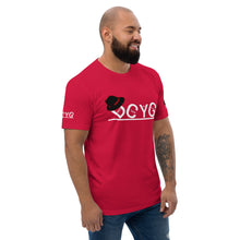 Load image into Gallery viewer, DCYG Black Fadora &amp; White Logo Short Sleeve T-shirt
