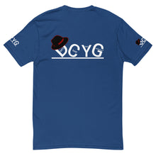 Load image into Gallery viewer, DCYG Black Fadora &amp; White Logo Short Sleeve T-shirt
