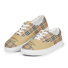 Load image into Gallery viewer, Royalty DON'T D4VX Red Logo &amp; Burberry  Men’s lace-up canvas shoes
