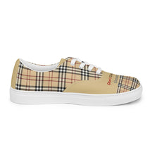 Load image into Gallery viewer, Royalty DON'T D4VX Red Logo &amp; Burberry  Men’s lace-up canvas shoes
