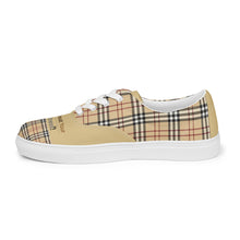 Load image into Gallery viewer, Royalty DON'T D4VX Red Logo &amp; Burberry  Men’s lace-up canvas shoes
